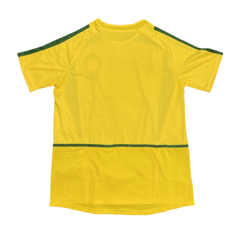 Camiseta retro brasileña de 2002 edición especial de local con firma
