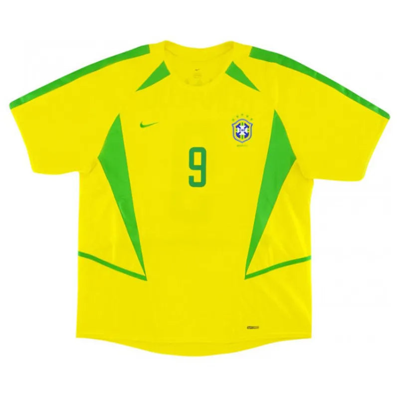 Camiseta retro de Brasil para el Mundial de 2002 local