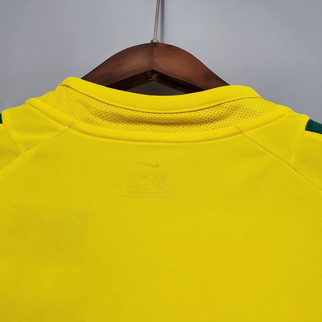 Camiseta retro de Brasil para el Mundial de 2002 local
