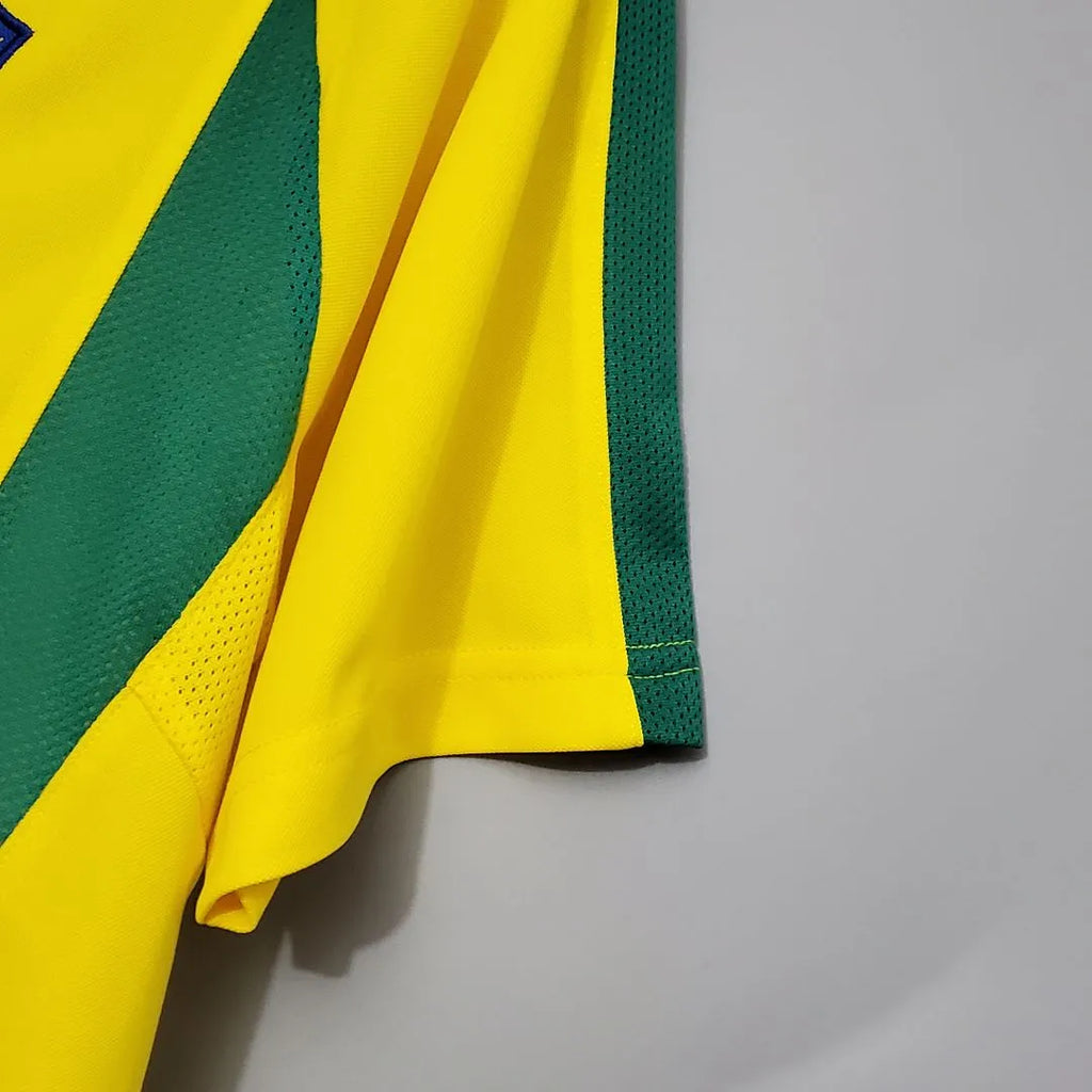 Camiseta retro de Brasil para el Mundial de 2002 local