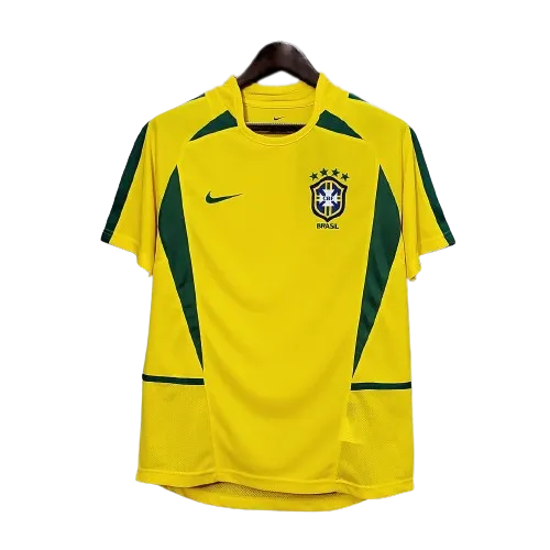 Camiseta retro de Brasil para el Mundial de 2002 local